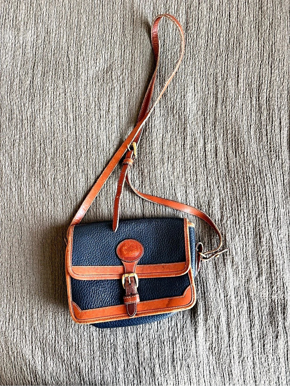 Dooney & Bourke Vintage Pebbled Leather Flap Crossbody Bag